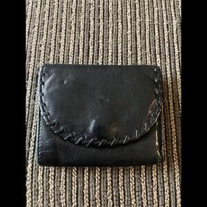 black leather wallet womens